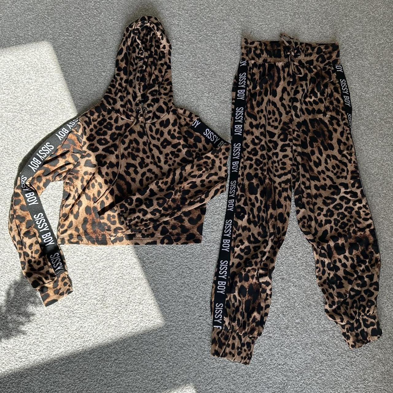 Sissy Boy co ord leopard print tracksuit Size S -... - Depop