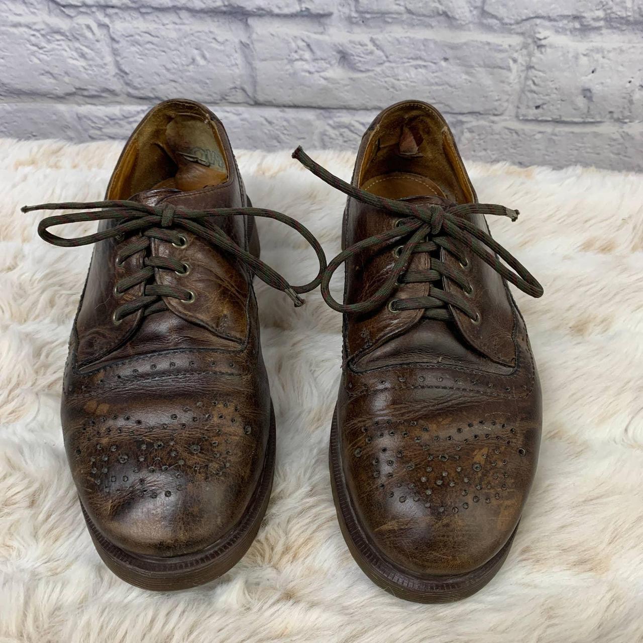 Vintage 90s Dr. Martens Brown Leather Oxford Loafers... - Depop