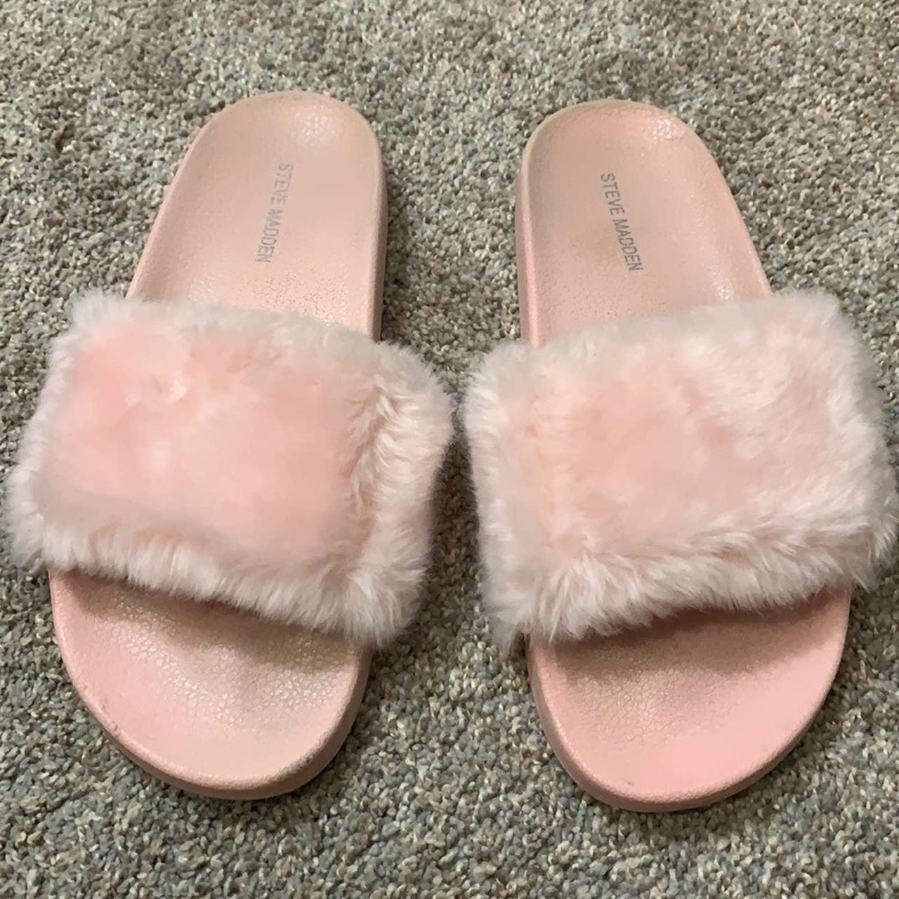 Steve madden furry online slides