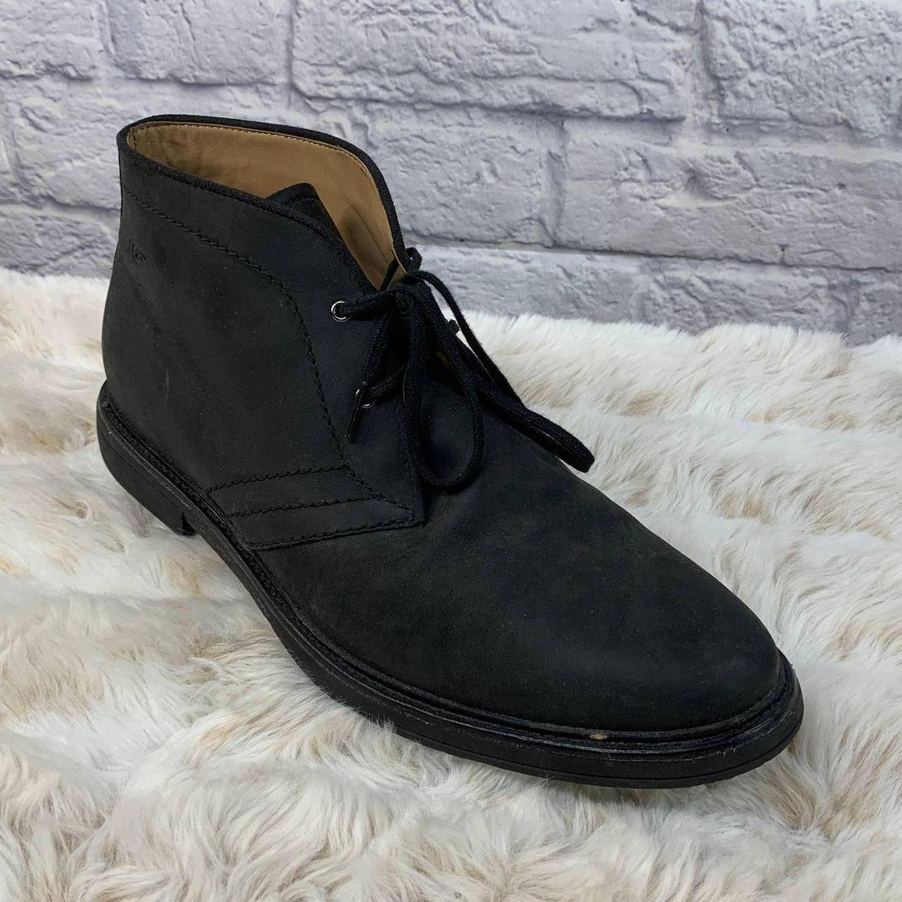 Ugg Dagmann Chukka Boot Mens 12 Black Leather Lace