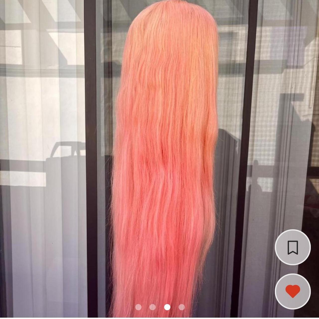 Custom pink bust down!😂 Lace front wig (Worn once)... Depop