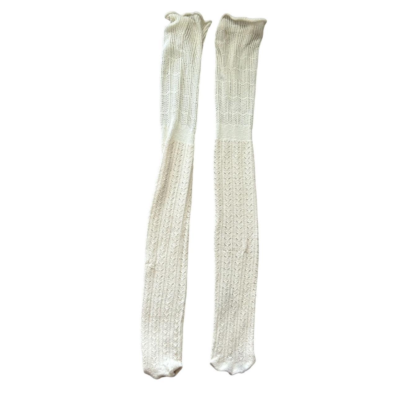 Free People Women's Cream Hosierytights Depop