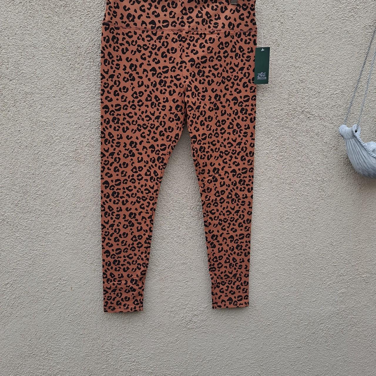 Wild Fable Women's Size Large High Rise Leggings Brown Leopard Print