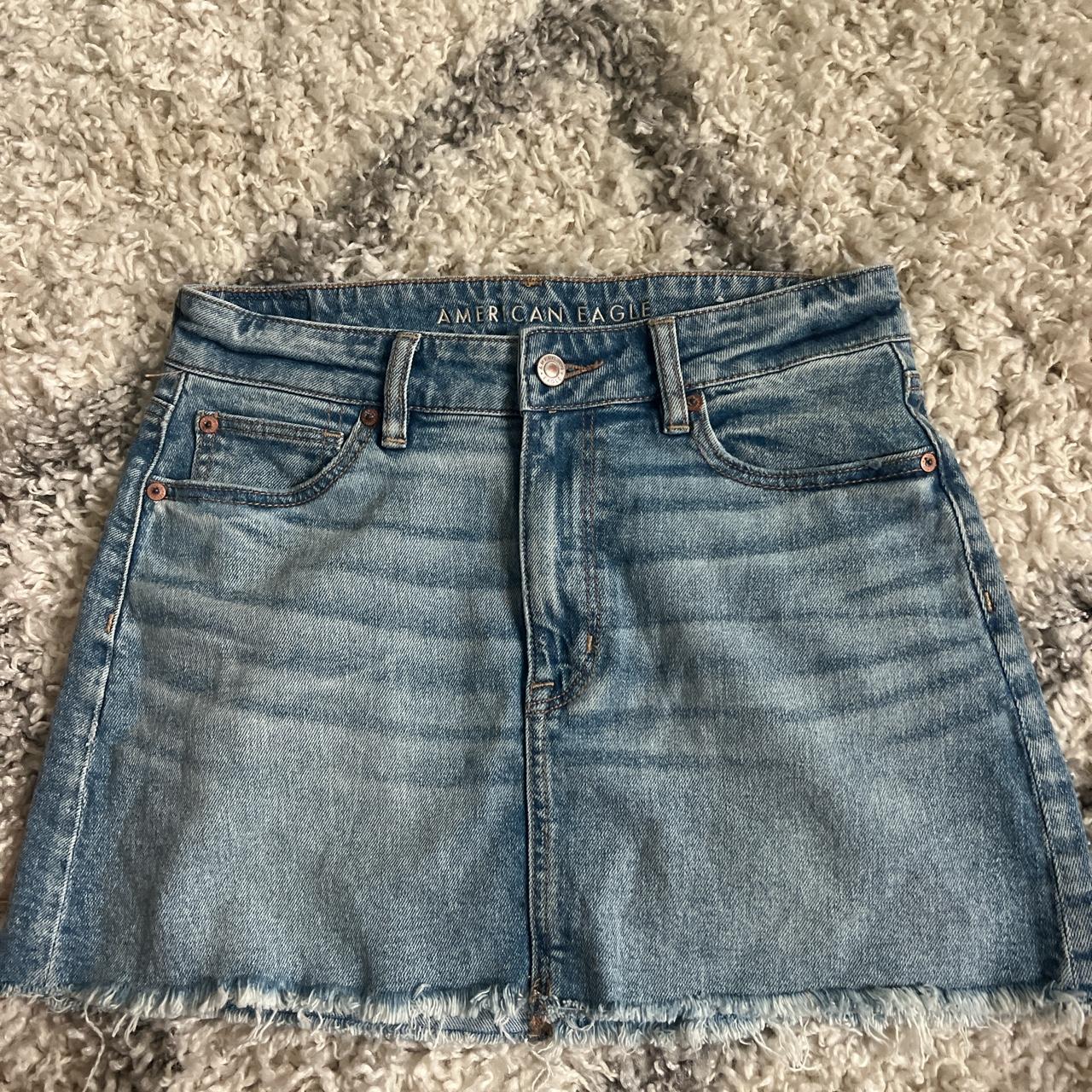 AMERICAN EAGLE BLUE JEAN SKIRT!! 💙🔹🦋Super stretchy... - Depop