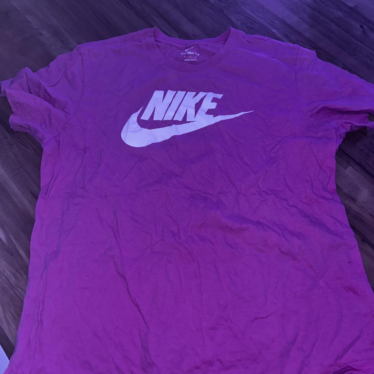 XL pink Nike t-shirt, worn - Depop