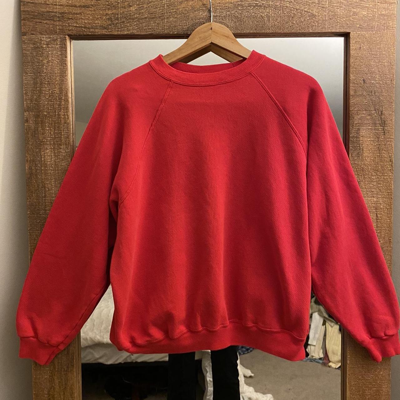 Hanes Women's Red Sweatshirt Depop