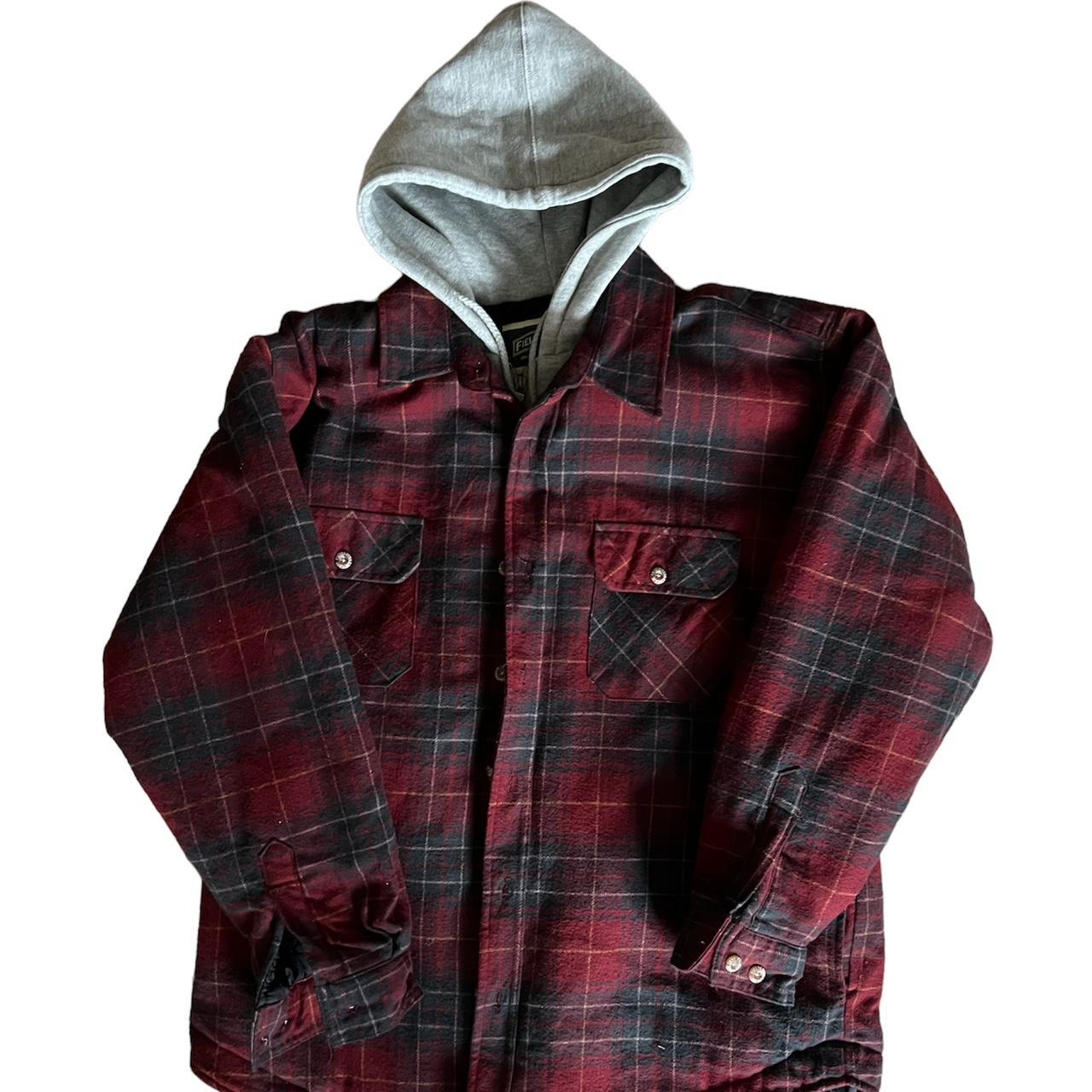 Field & stream men's shop quilted flannel hooded jacket