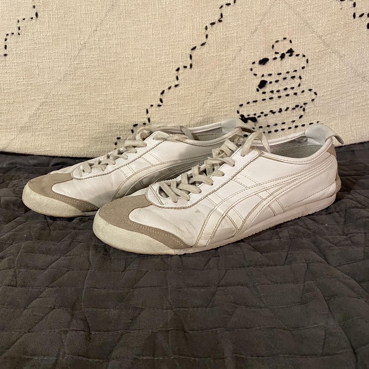 Men's White and Grey Trainers | Depop