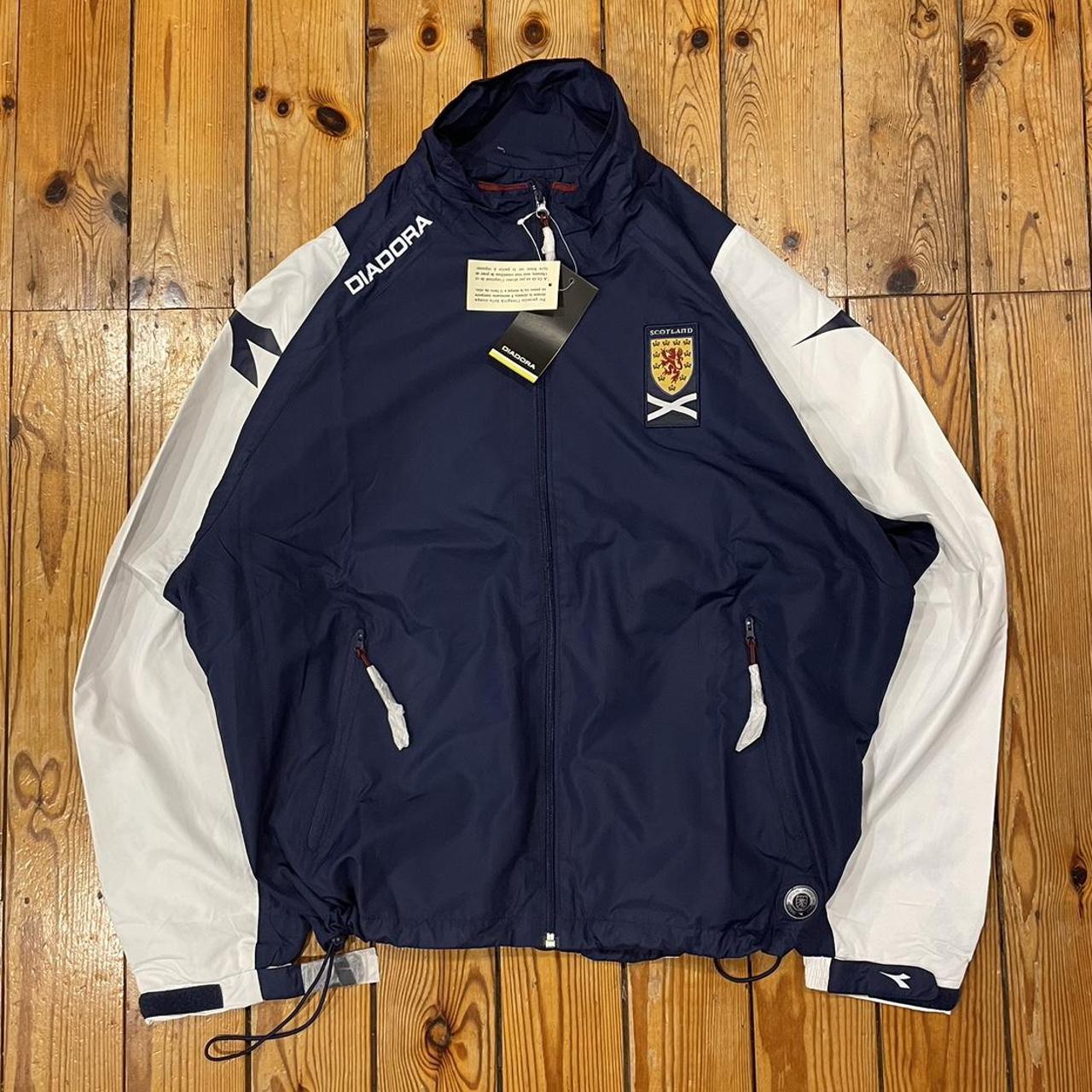 Vintage 2000s Diadora Scotland track jacket Super... - Depop