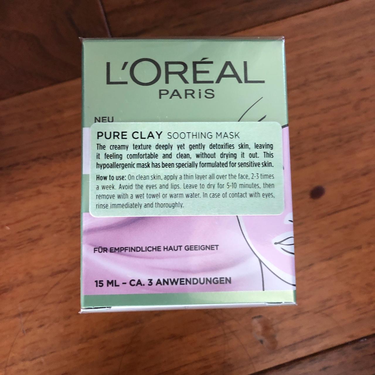 BRAND NEW CLAY LORÉAL FACE MASK 15ml Detoxifies... Depop