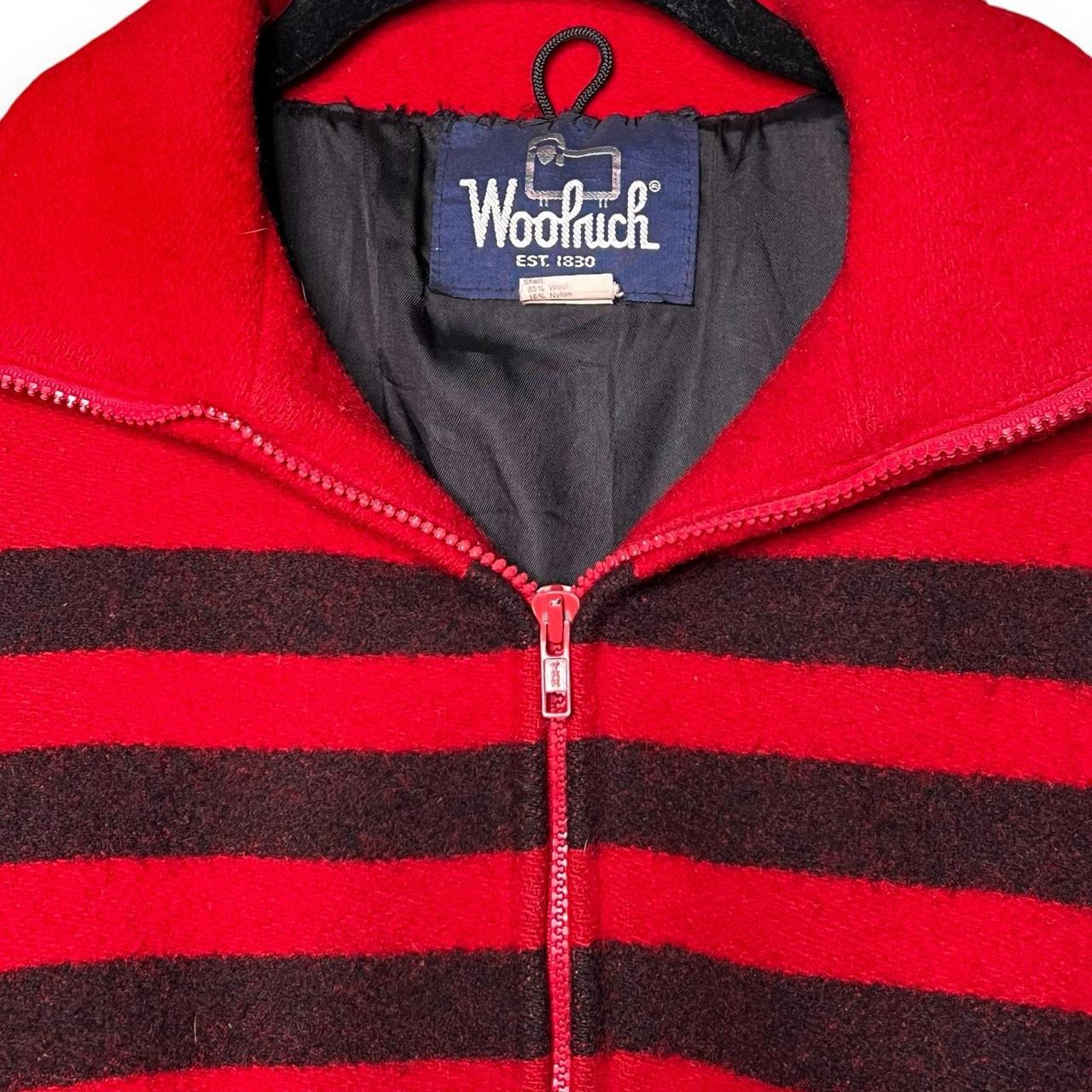 Woolrich Men's Bomber Jacket - Red/Black - M – Vi… - image 3