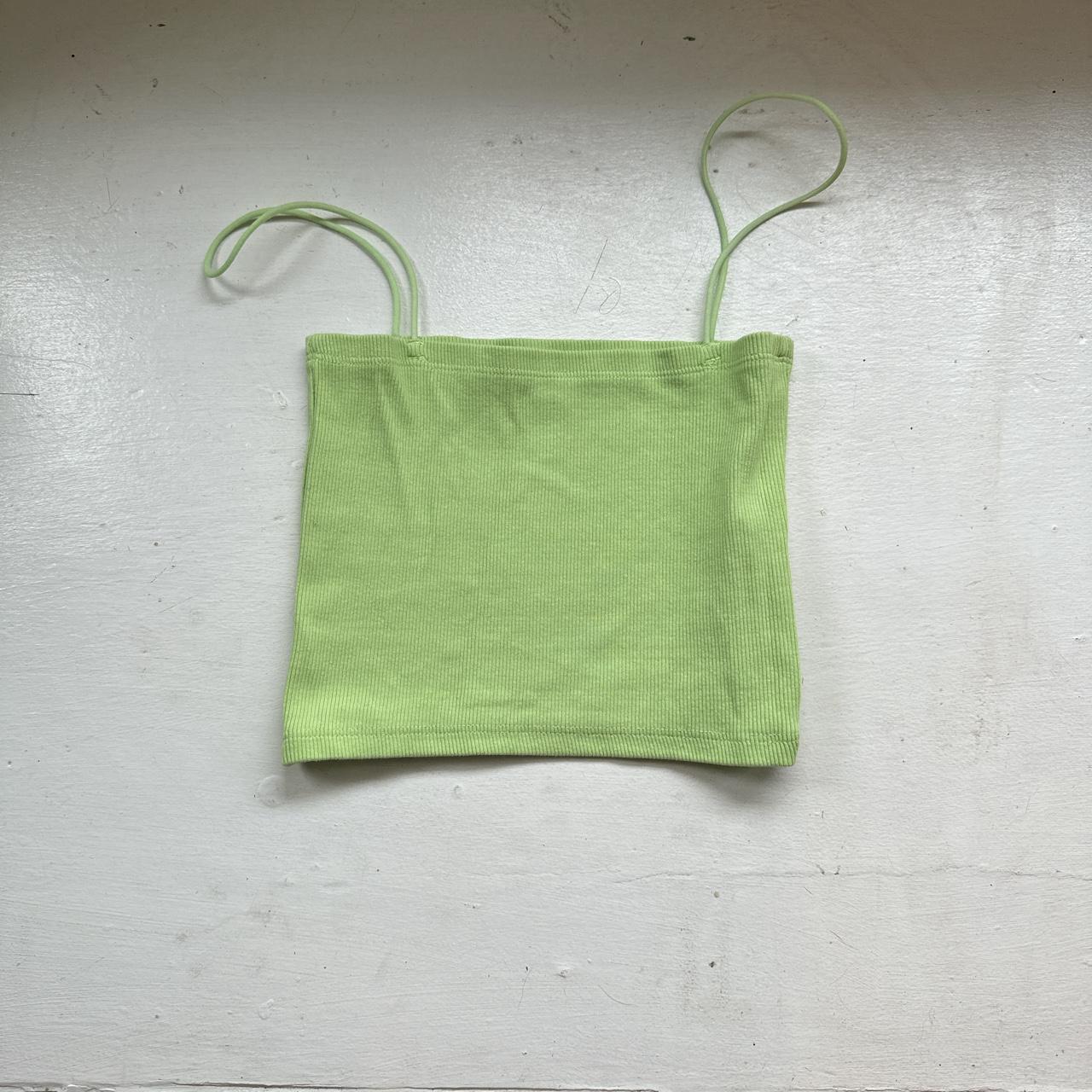 Lime green Zara crop top Only worn once Willing to... Depop