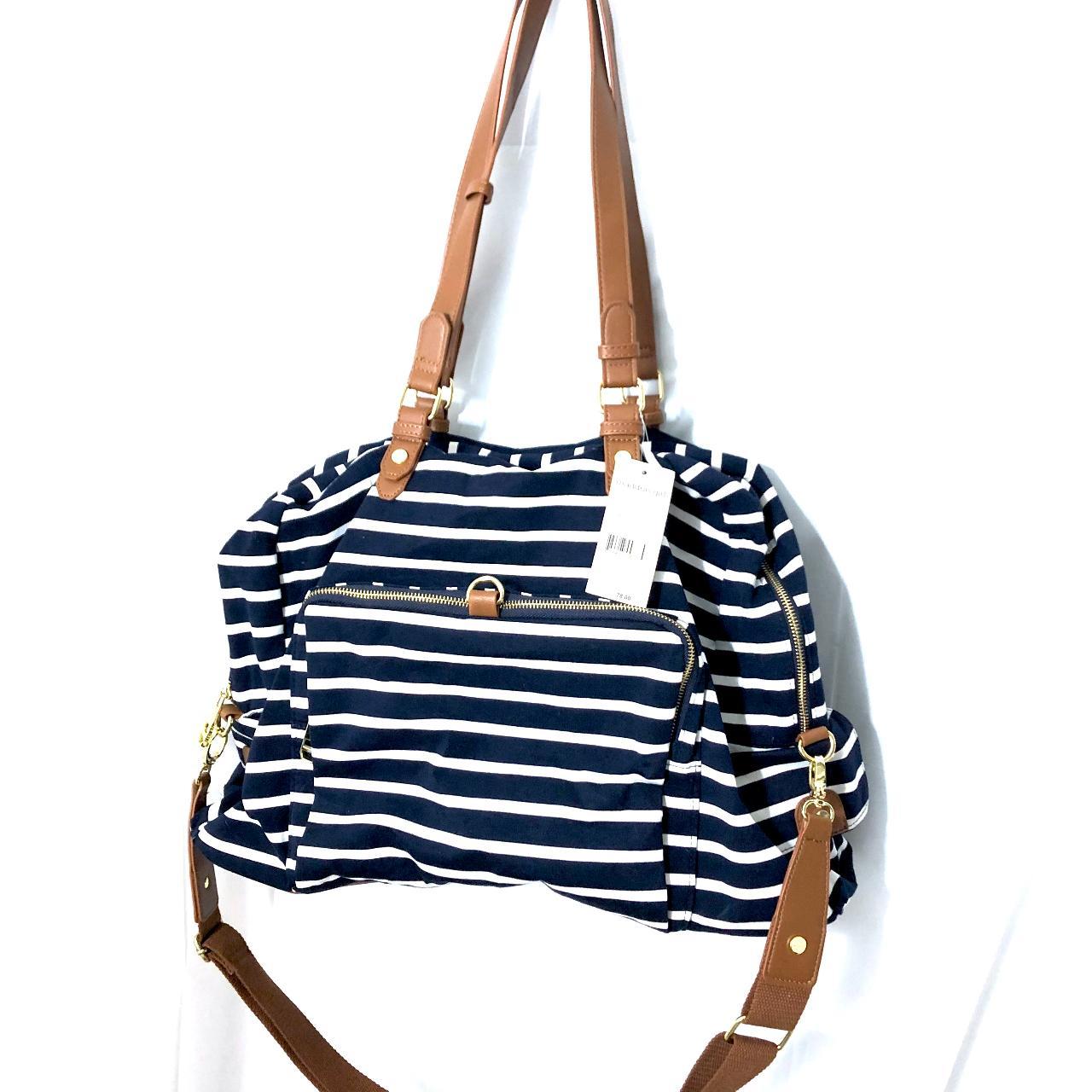 Madden girl striped online weekender bag