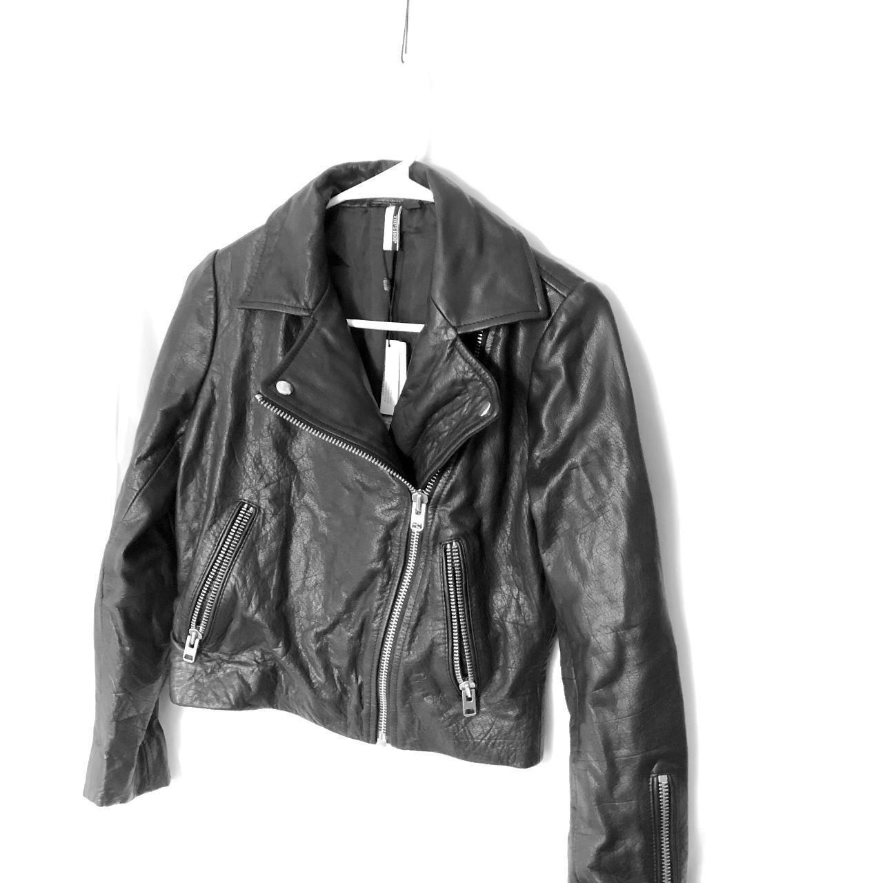 LEATHER JACKET SIZE 4 NWT 360.00 Depop