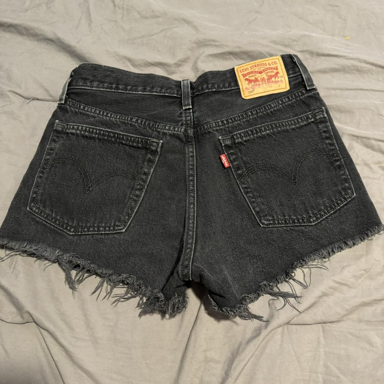 Black Levi Jean shorts Depop