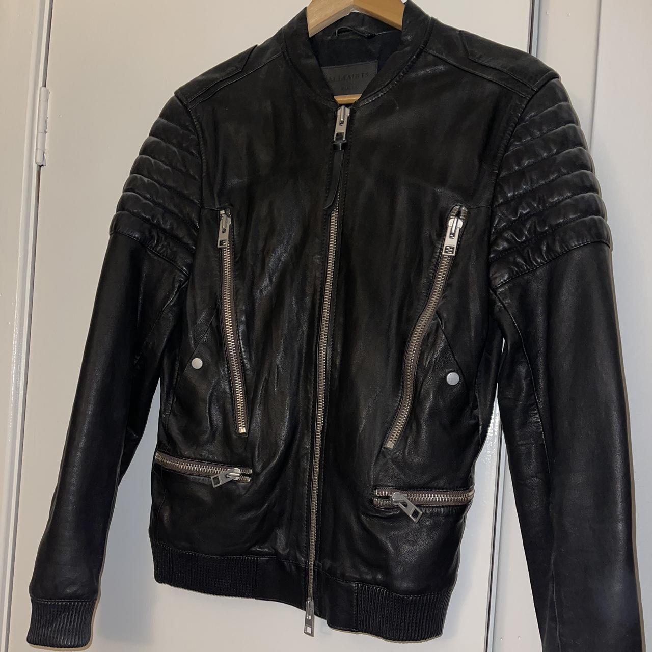 All Saints genuine leather biker jacket RRP 280 - Depop