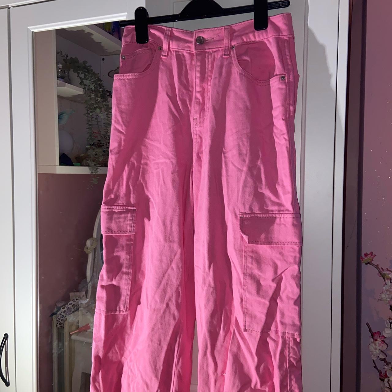 Primark pink cargo trousers Size 10 Perfect... Depop