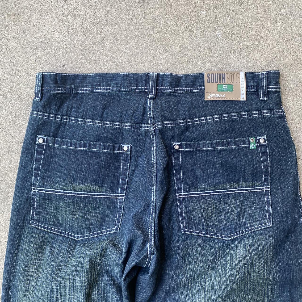 Southpole Men's Navy and Green Jeans | Depop