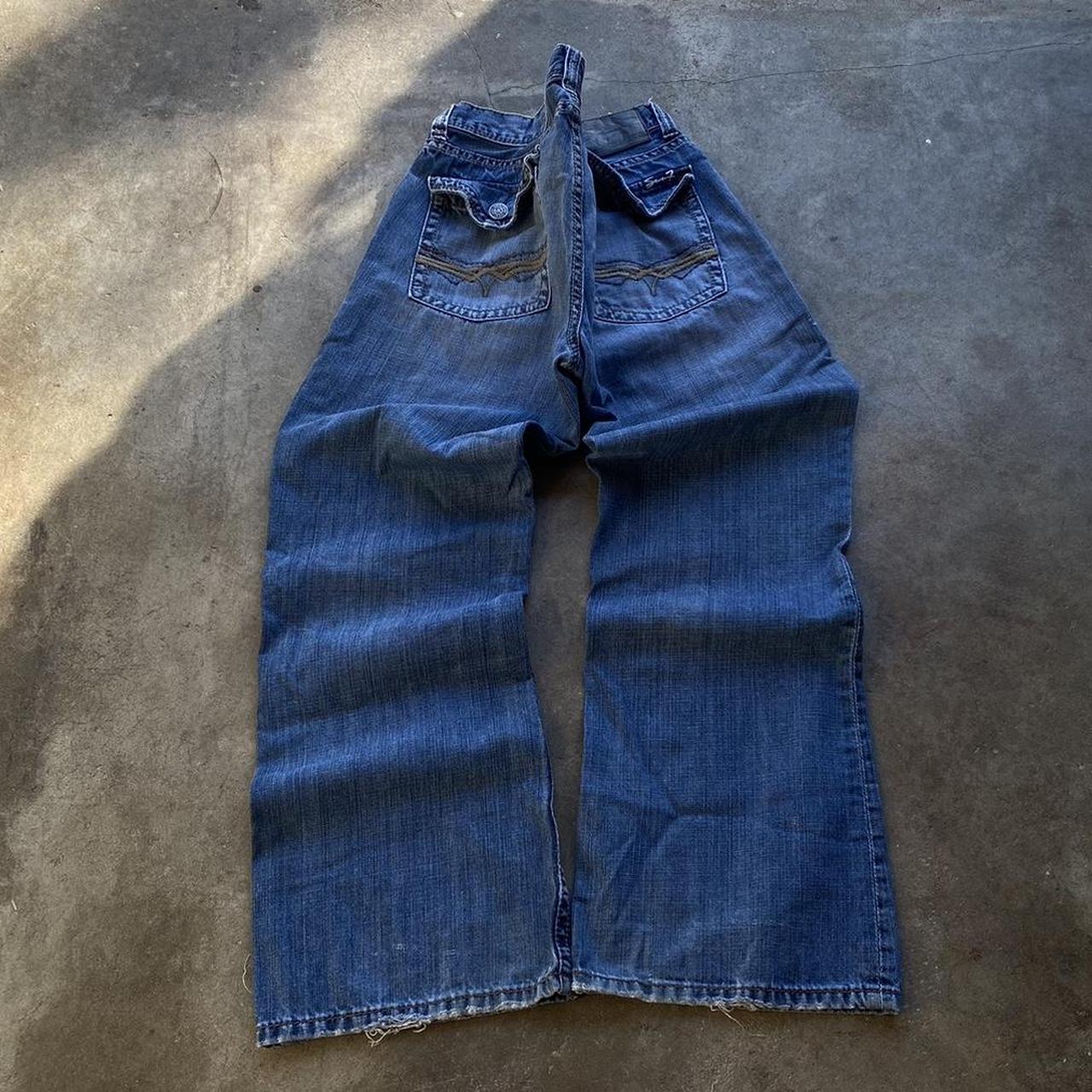 Cyber Y2k Grunge Baggy Jeans No Flaws,... - Depop