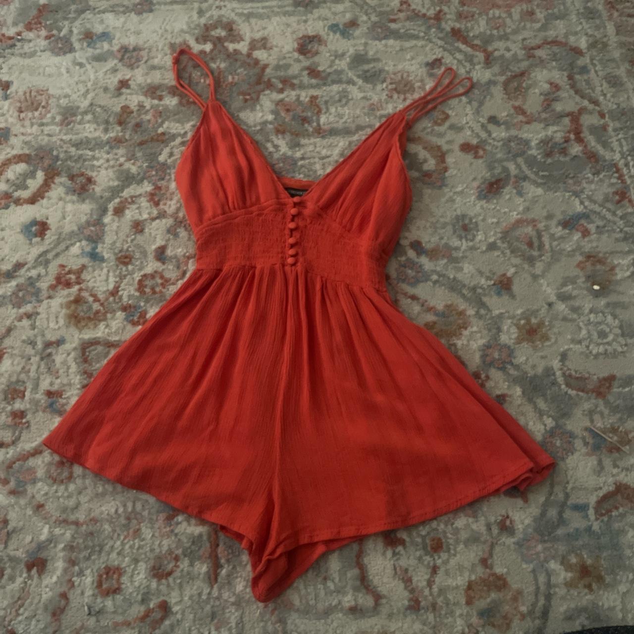 Forever 21 Women's Orange Dress Depop