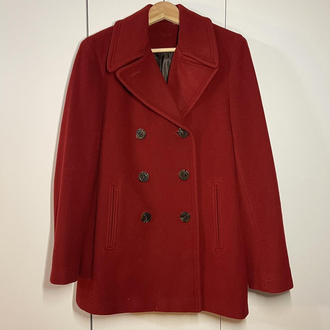 Calvin klein hotsell red peacoat