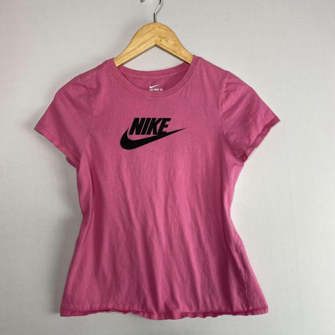 Hot Pink Nike Graphic Logo T-shirt. Great Preloved... - Depop