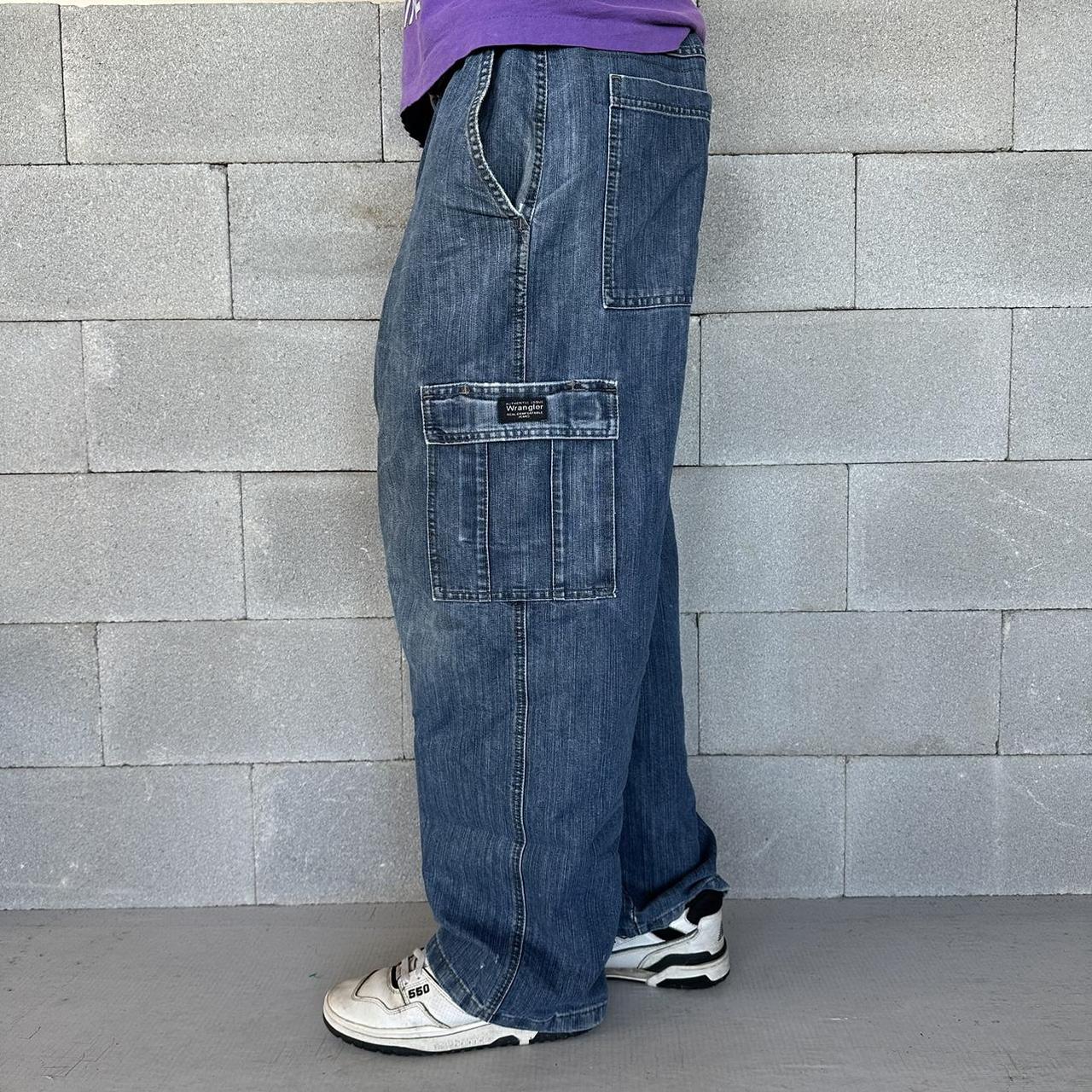 Baggy Denim Wrangler Cargo Jeans In great condition... Depop