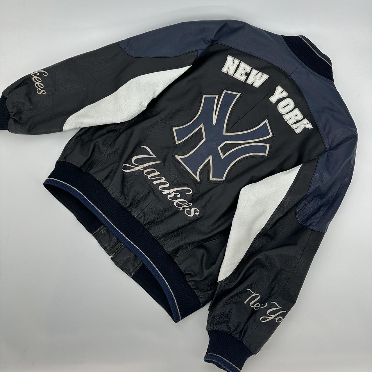 Vintage New York Yankees Leather Jacket In perfect... - Depop