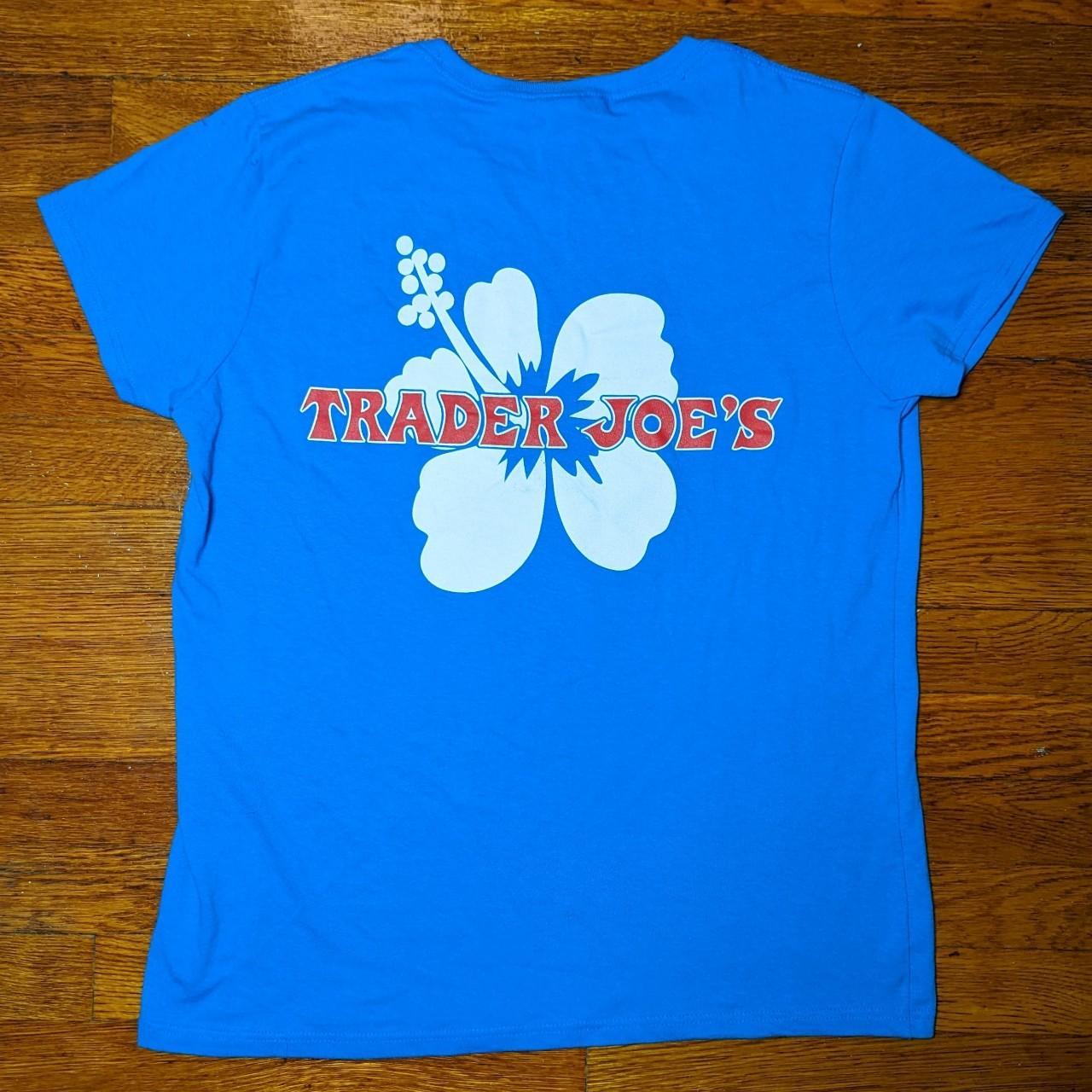 Trader Joe's tee shirt in blue! Excellent... - Depop