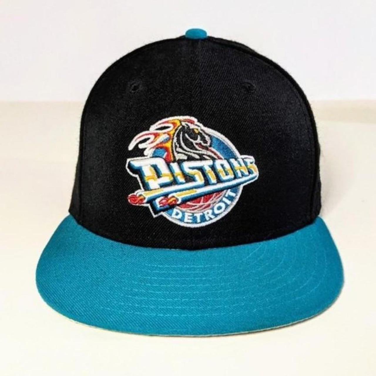 New Era 59FIFTY Hardwood Classic Detroit Pistons Hat - Teal, Black Teal/Black / 7