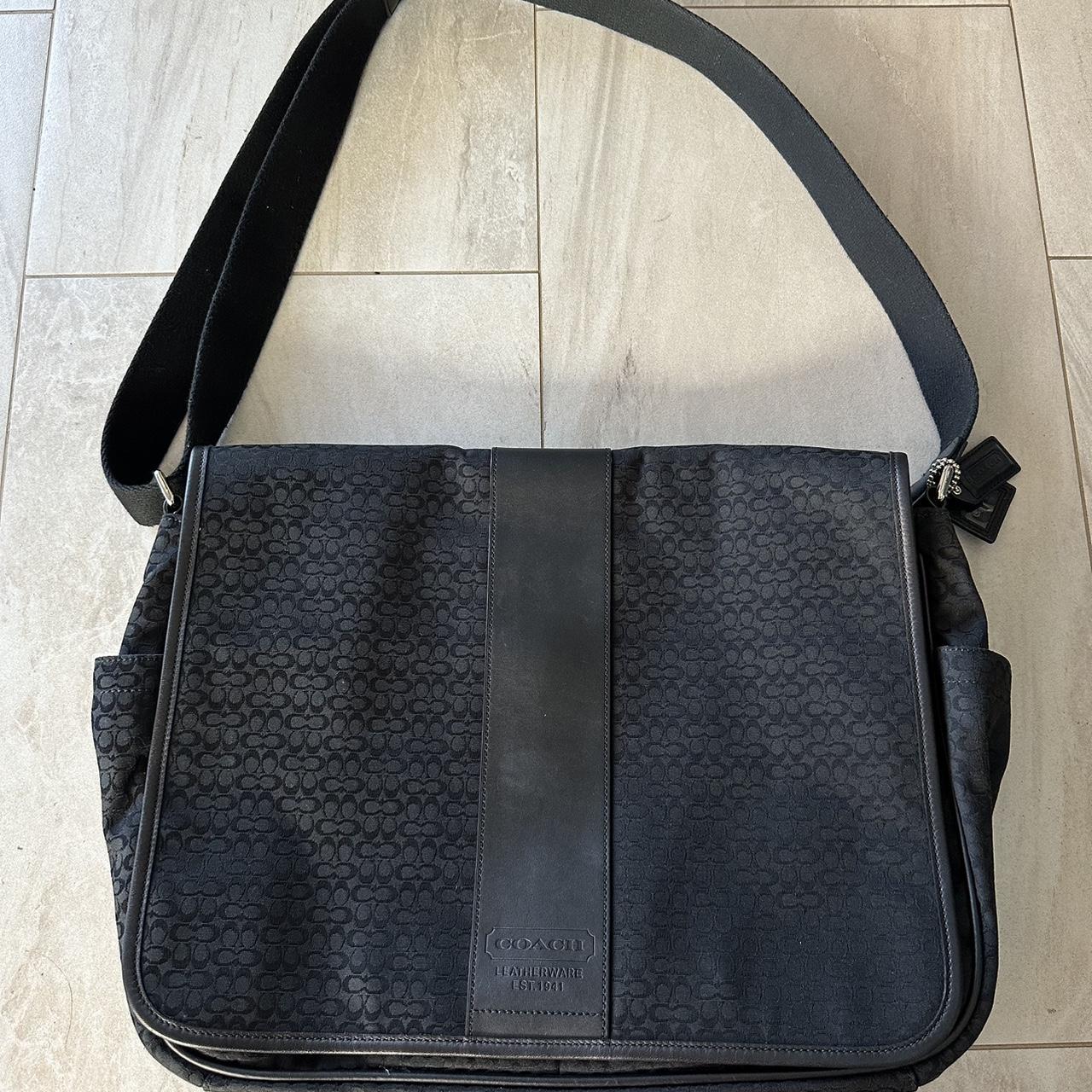 Coach black laptop computer purse tote shoulder. Depop