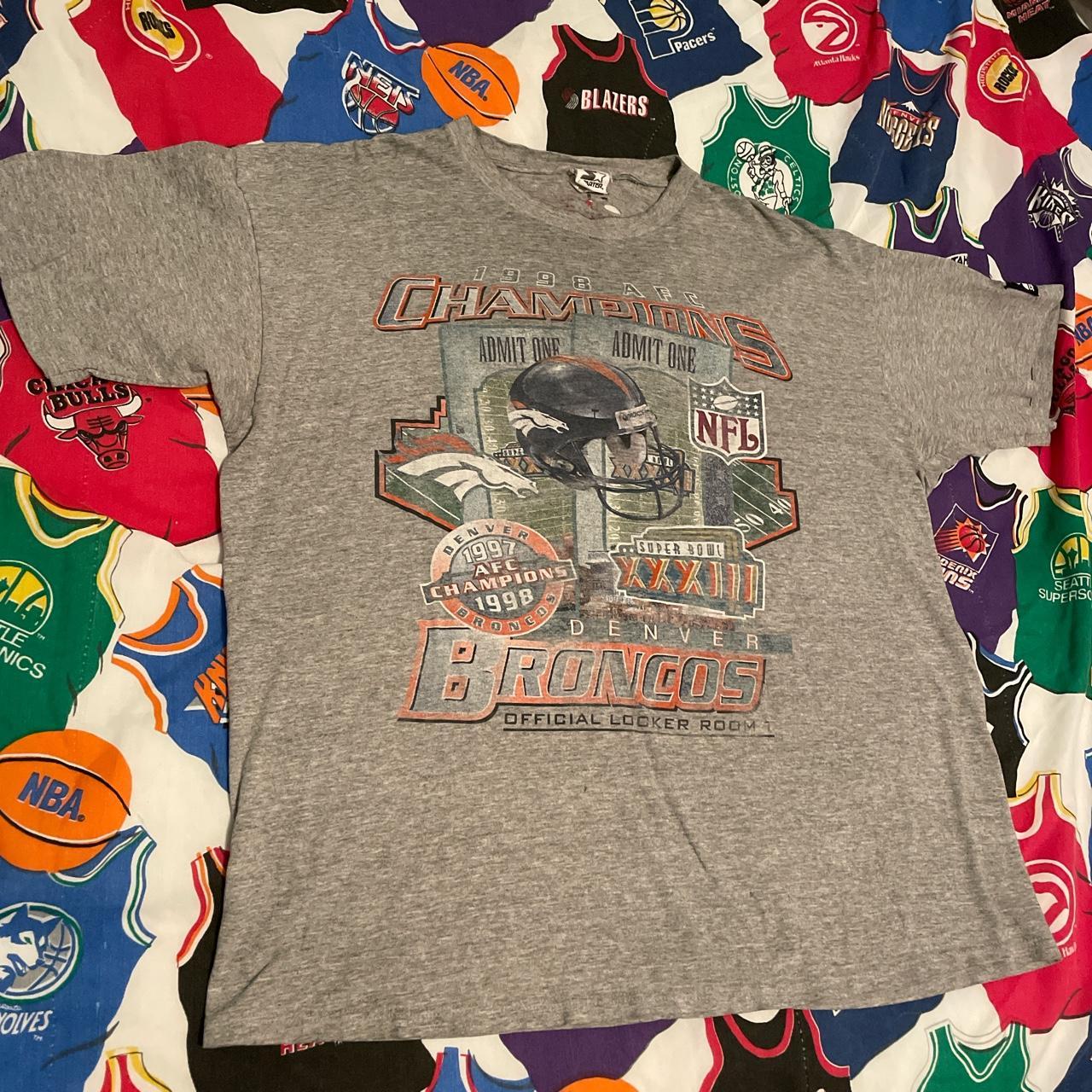 Vintage Starter - Denver Broncos AFC Champions T-Shirt 1998 Large