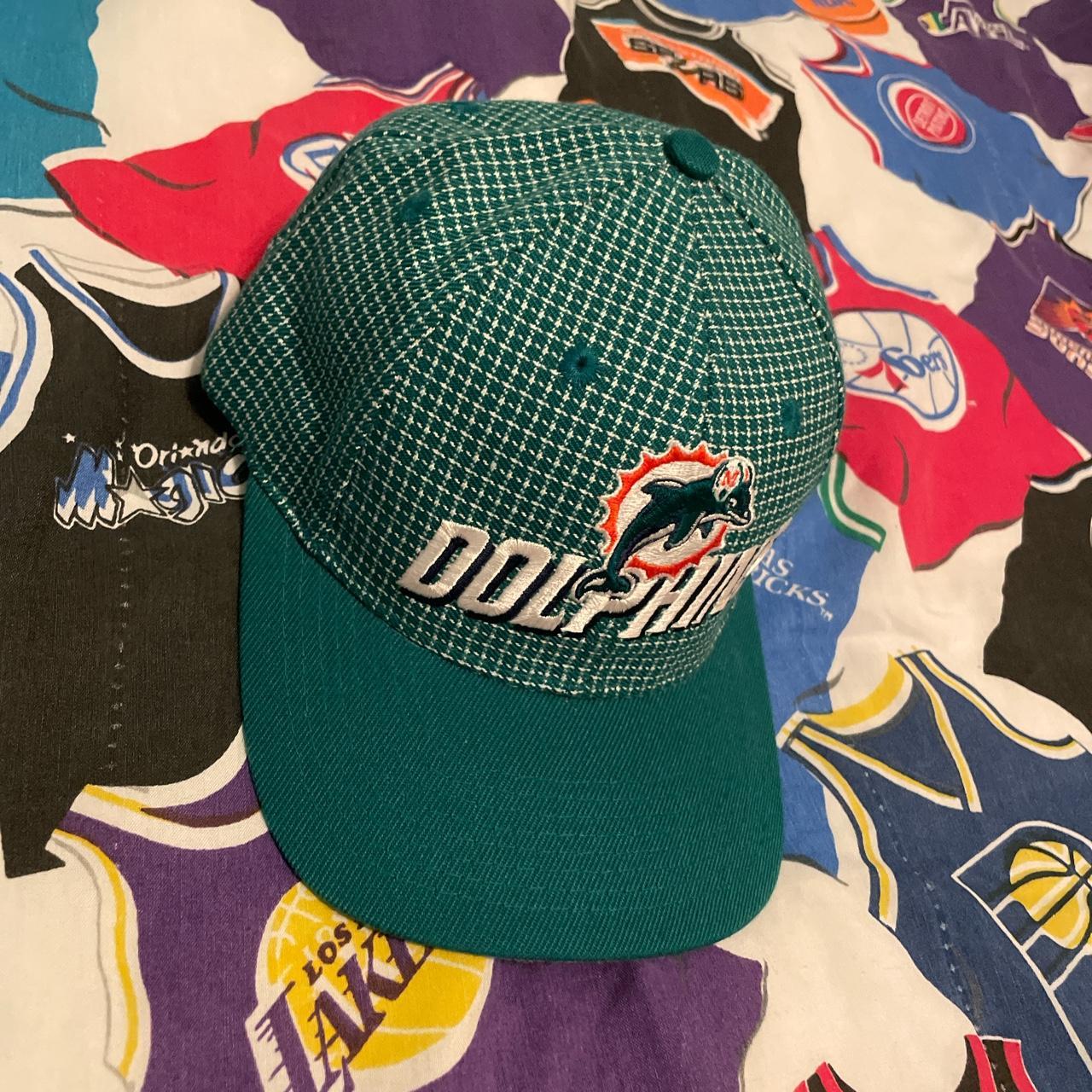 Vintage sharktooth Miami Dolphins Hat Vintage - Depop