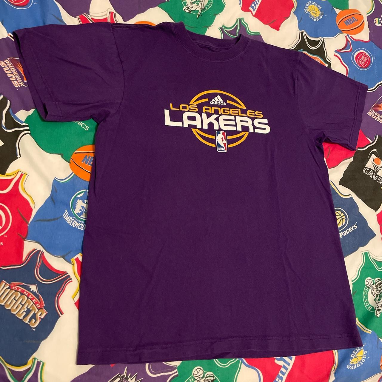 ADIDAS Los Angeles NBA LA Lakers Vintage Basketball Activewear Tee T Shirt  in 2023