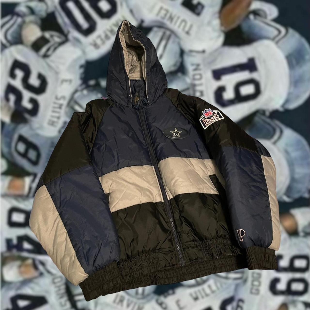 Vintage PRO PLAYER DALLAS COWBOYS Puffer Parka Jacket NFL Men's