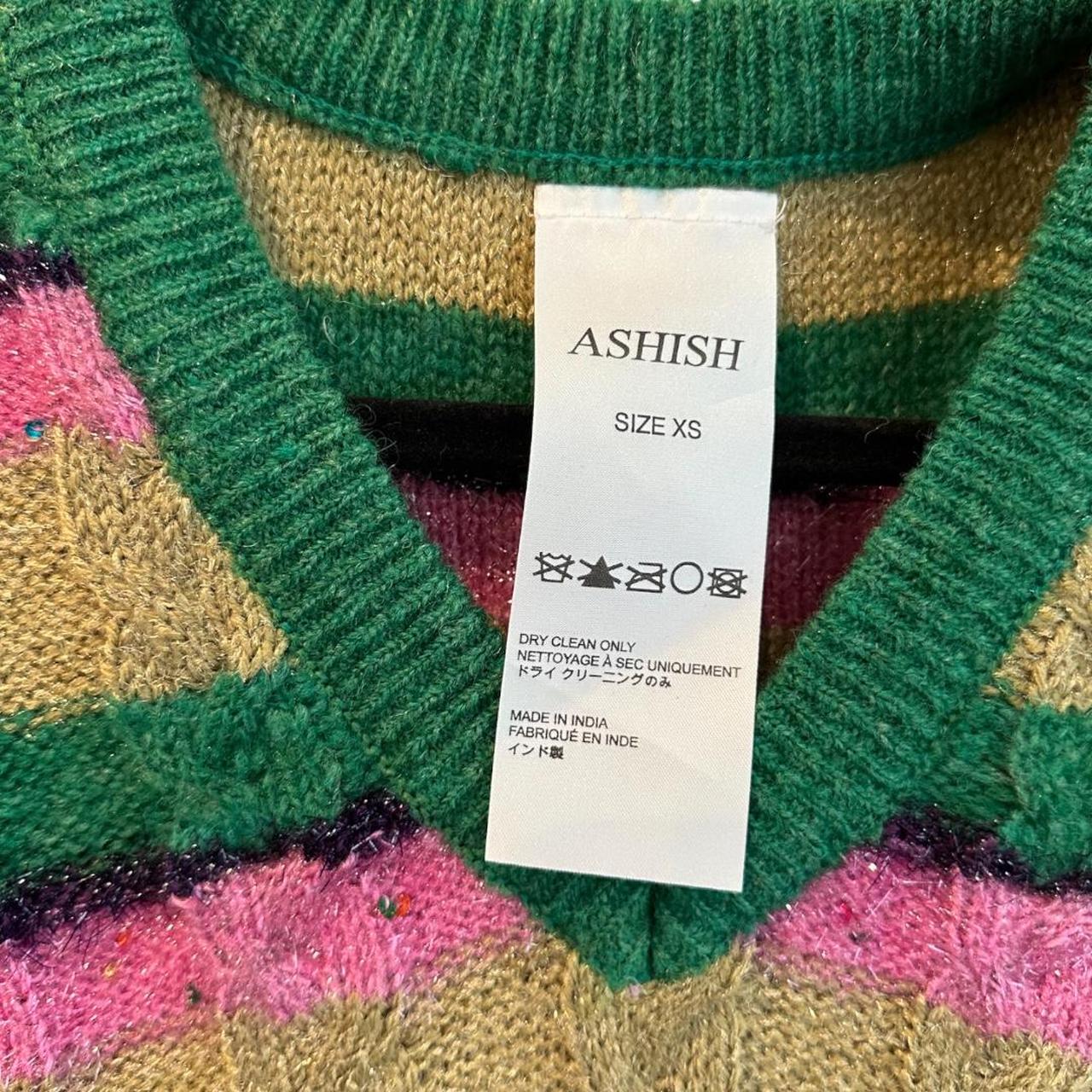 ASHISH Women's Green and Pink Jumper (3)
