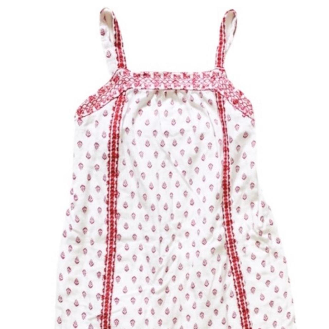 Cute Old Navy Babydoll dress White with red flower... Depop