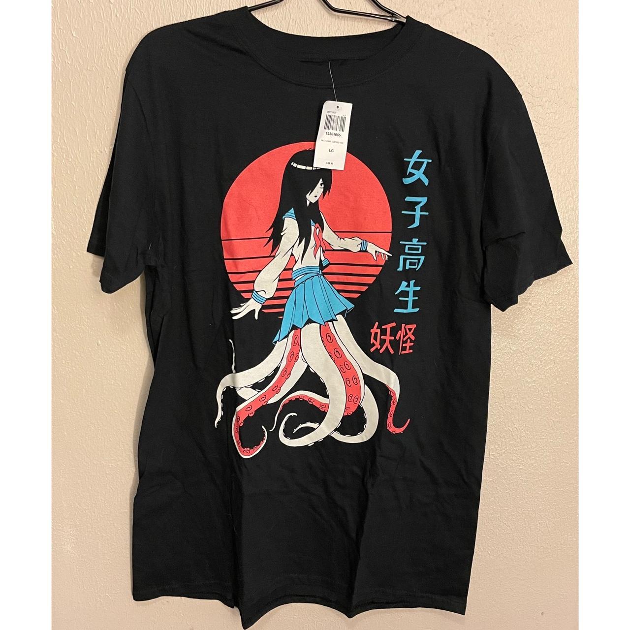 BRAND NEW ANIME TENTACLE GIRL TEE SIZE LARGE: Aye.... - Depop