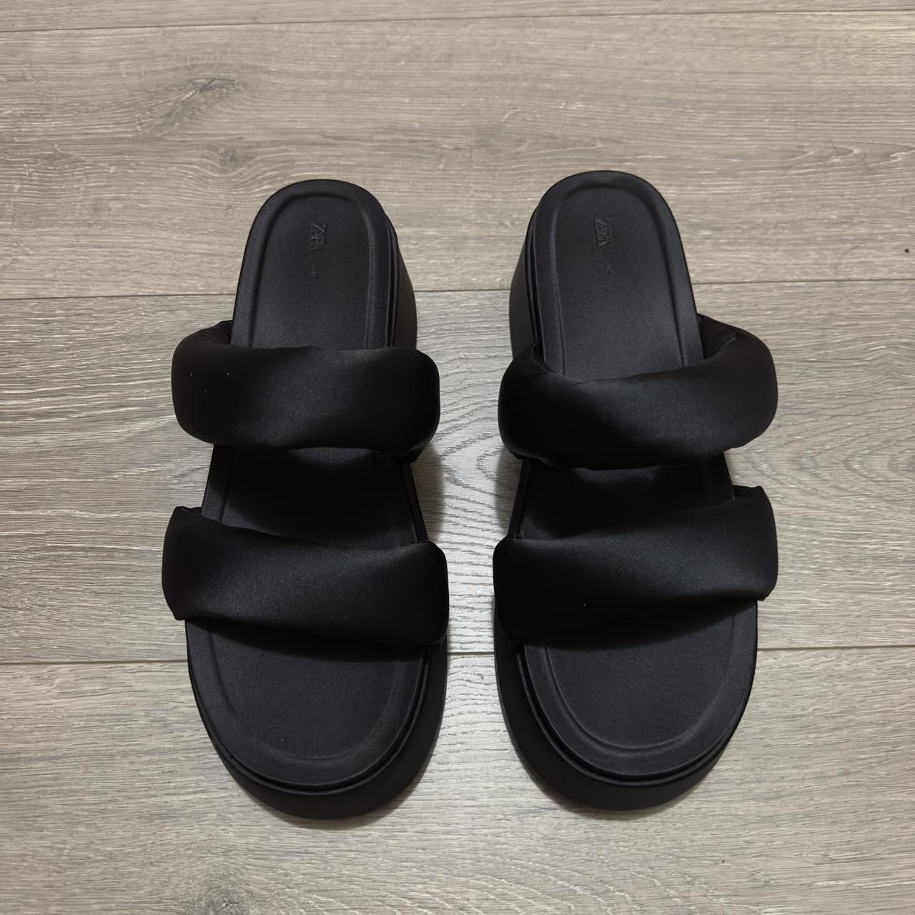 Zara Women's Black Sandals | Depop