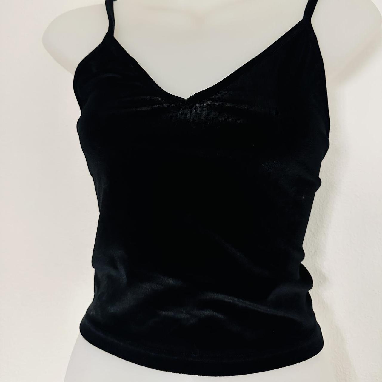 Brandy Melville John galt classy black velvet tank - Depop