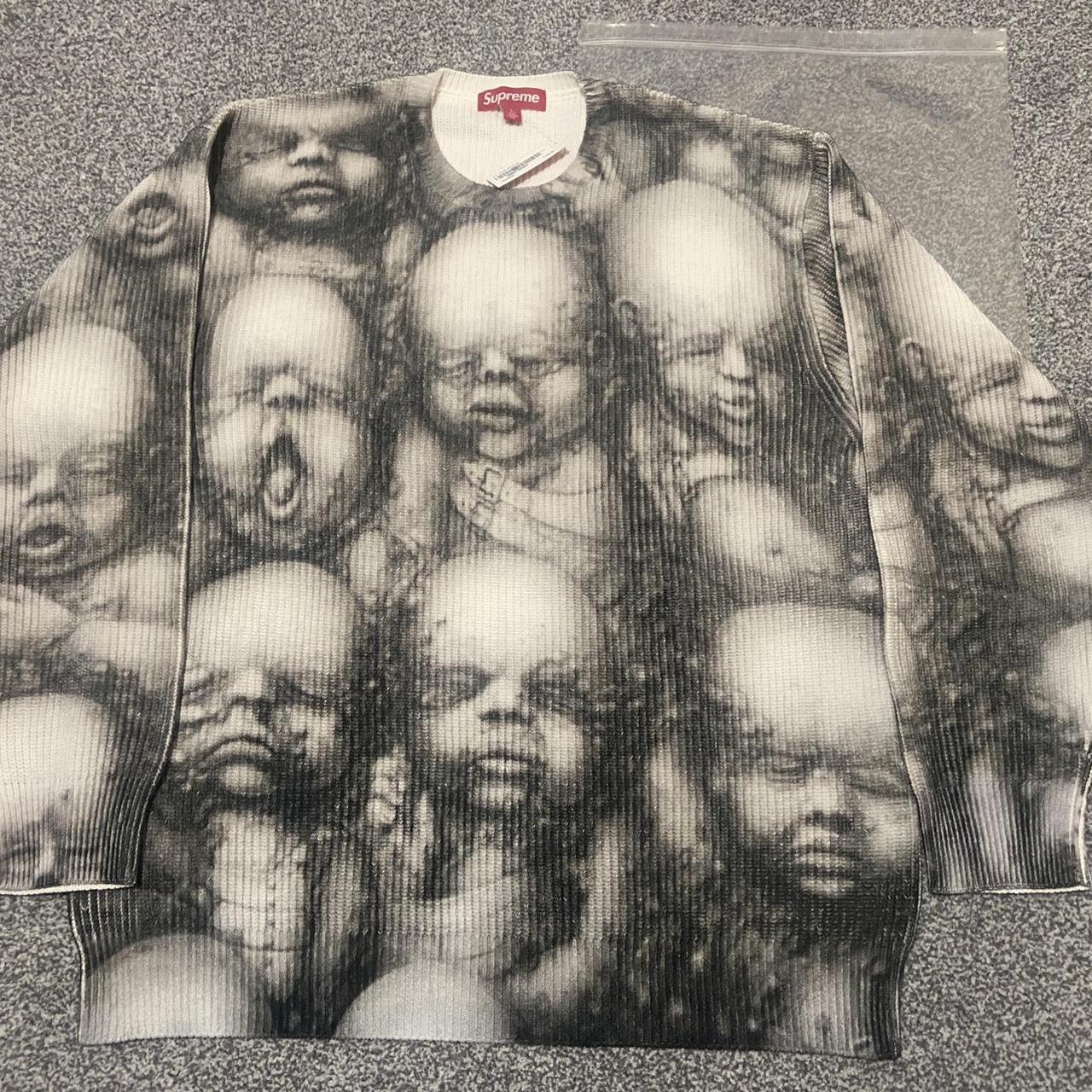 Supreme H.R Giger Cotton Sweater Opens to Offers... - Depop