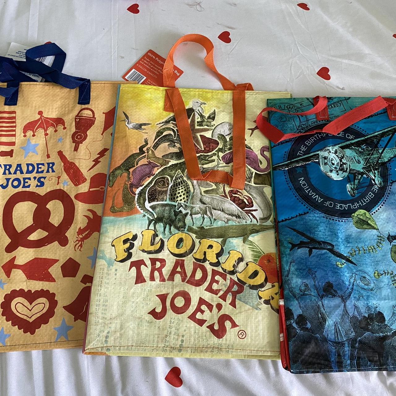 Trader Joe’s reusable bag bundle! all three are... Depop