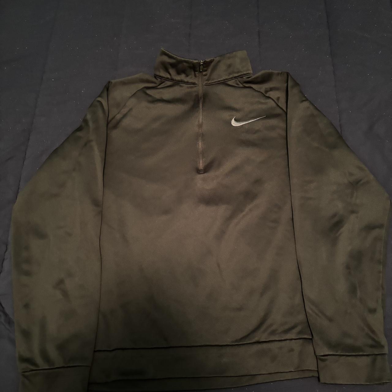 Nike sports half zip up hoodie Size L but fits... - Depop
