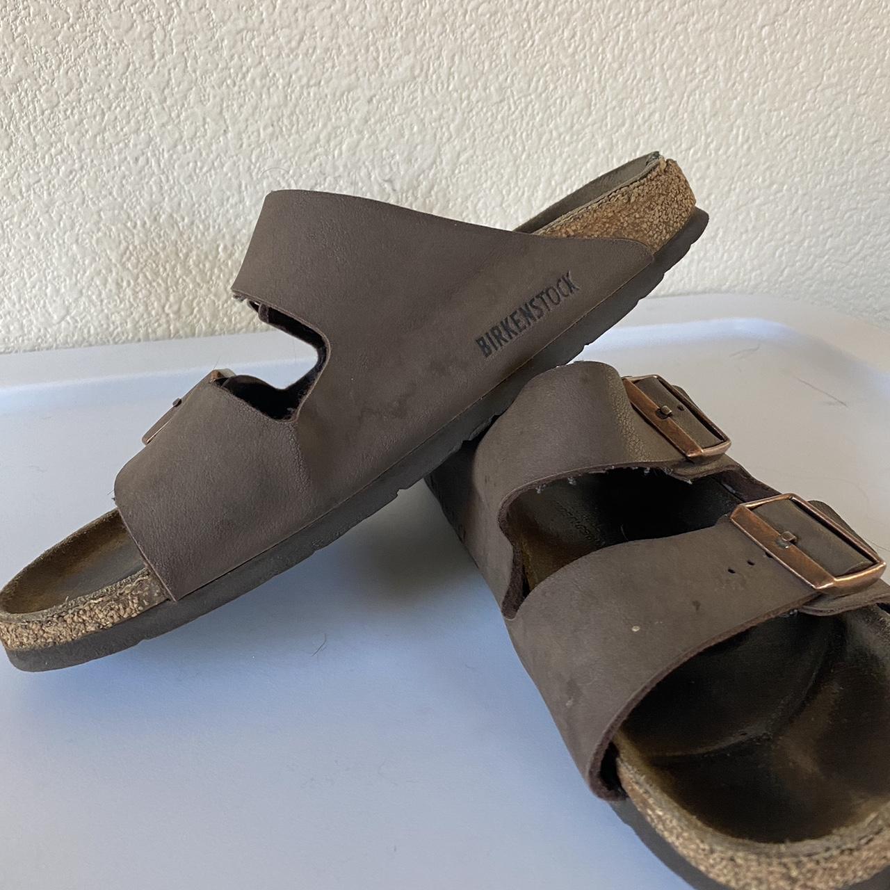 Custom LV Birkenstock Arizona White Sandals Upper - Depop