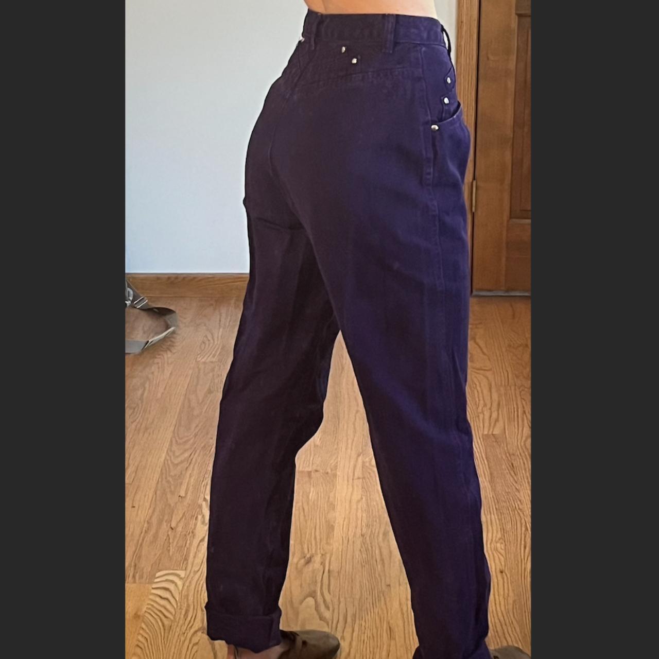 Vintage purple jeans !! No back pockets... - Depop