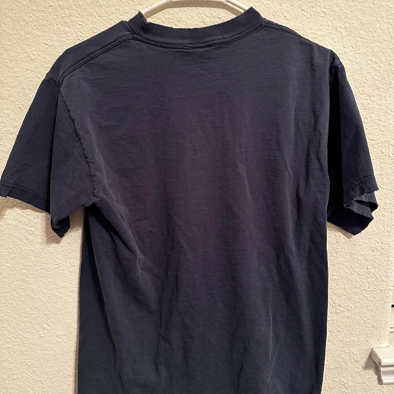 Cotton Traders Men's Navy and White Tshirt Depop