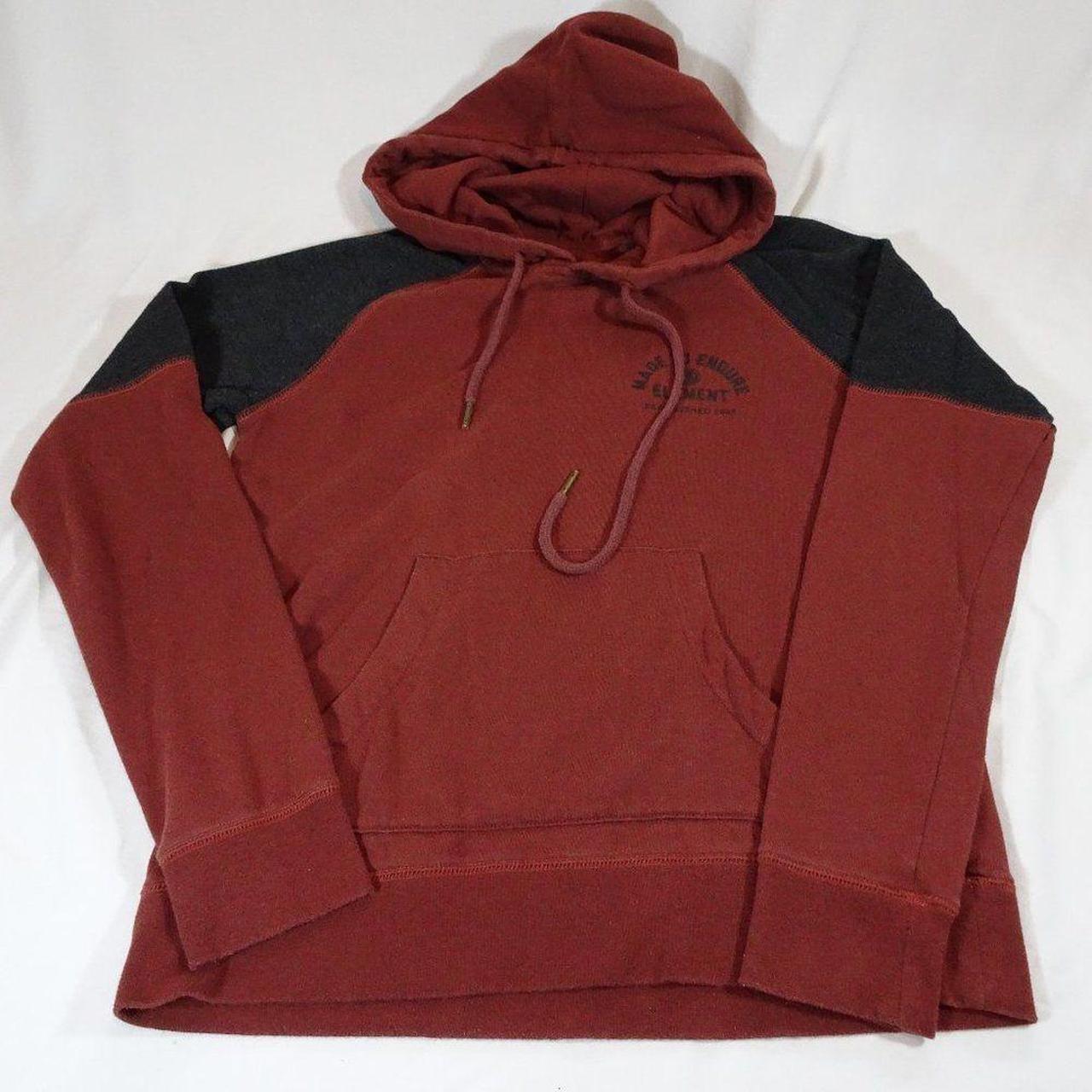 T Element Eden Maroon Grey Hoodie Sweater Size