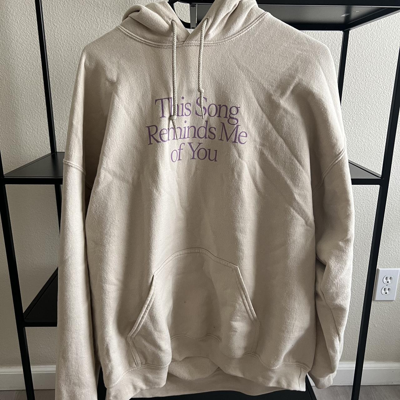 Lonely Ghost Women's Cream and Purple Sweatshirt | Depop