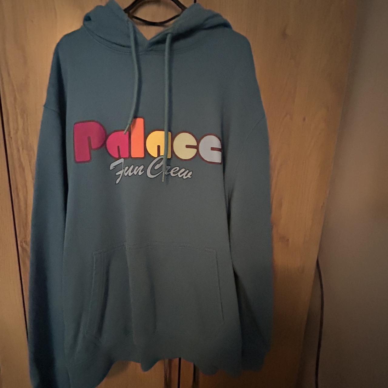 Quite rare palace fun crew hoodie Large Light