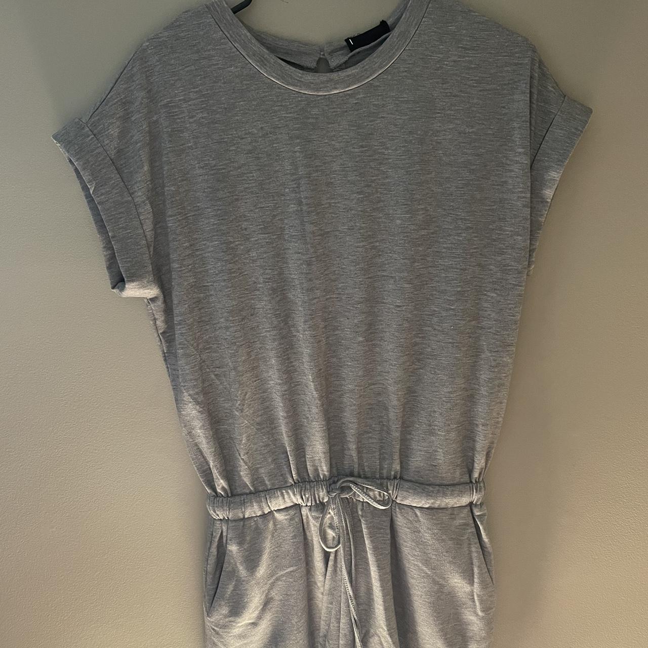 Women's Grey Playsuit-romper | Depop